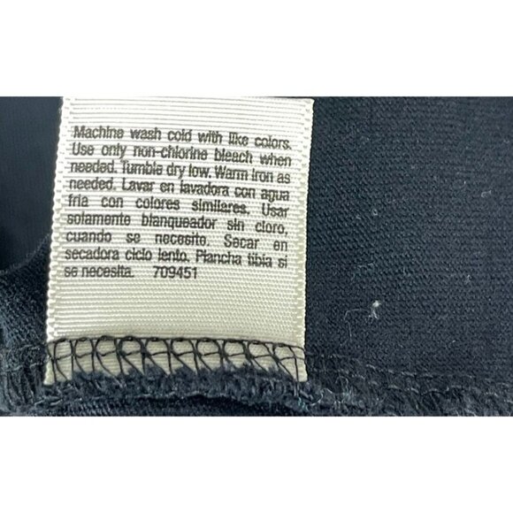 St. John's Bay Medium Black Short Sleeve Shirt 100% Cotton - Picture 5 of 6